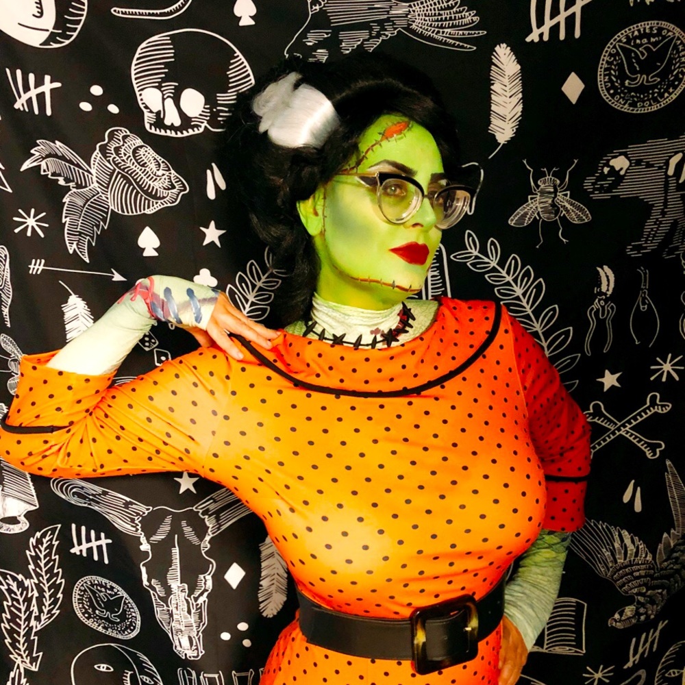 Pinup bride of Frankenstein Halloween costume